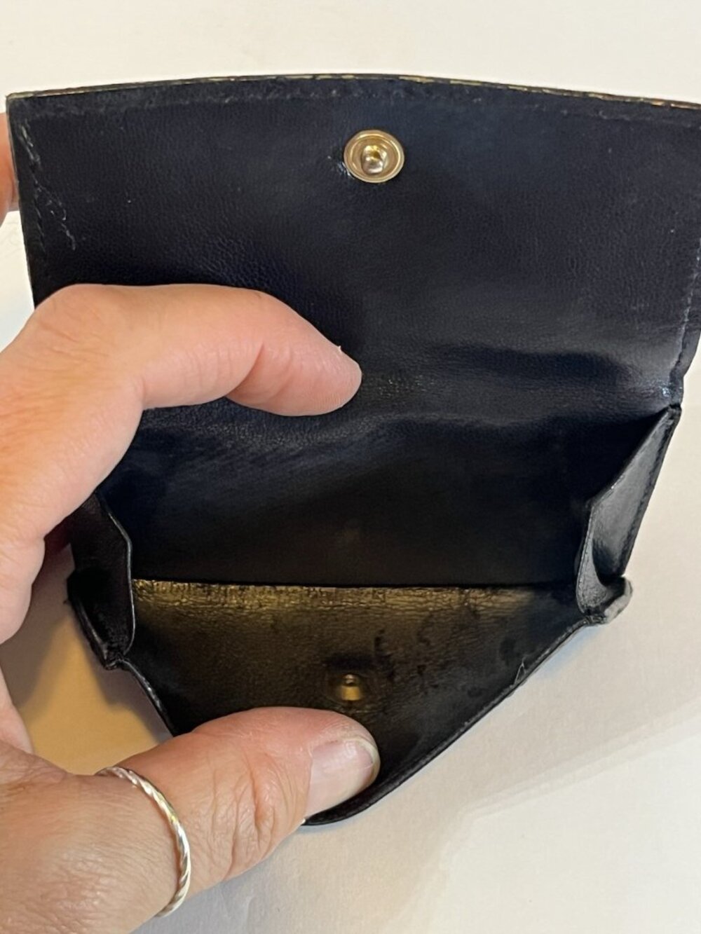 Vintage Bottega Veneta Black Intrecciato Snap Wallet Authentic 🇮🇹 - Picture 8 of 15